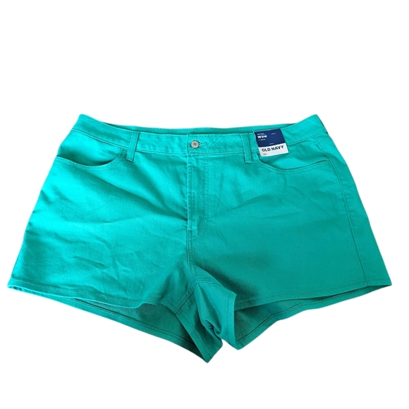 Old Navy Pants - NEW Old Navy Teal High-Rise Wow Shorts Size 20